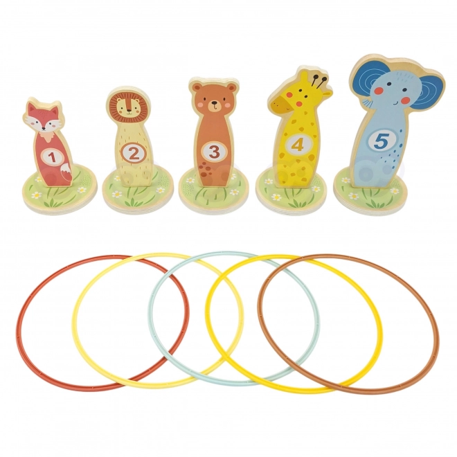 Dřevěná hra na přesnost s obručí Tooky Toy