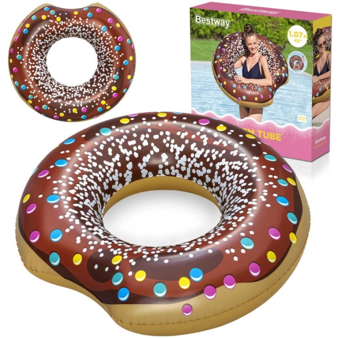 Bestway velké nafukovací kolo Hnědý donut 107cm – Hnědé