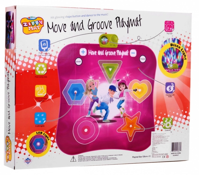 Taneční podložka Move and Groove pro děti 3+ - Hudební hra s osvětlením