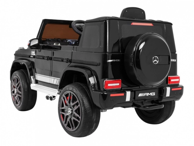 Mercedes AMG G63 pro děti Lak černá + dálkové ovládání + MP3 LED + pomalý start + EVA + pásy