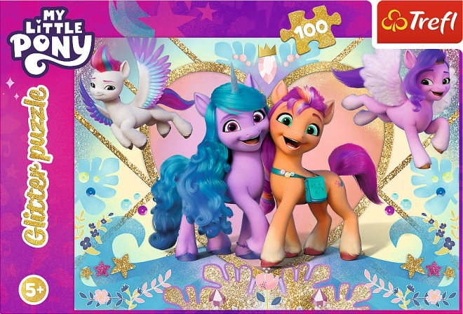 Puzzle 100 dílků Glitter My Little Pony Třpytivé poníky