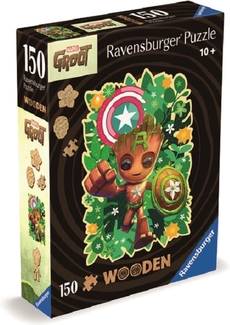 Dřevěné obrysové puzzle Groot