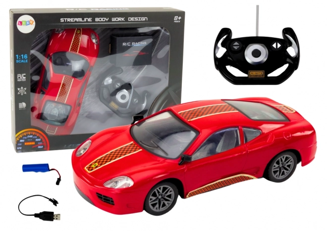 Auto na dálkové ovládání RC 1:16 červené