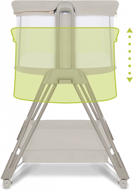 LIONELO Postýlka Luna 2v1 – Beige Sand