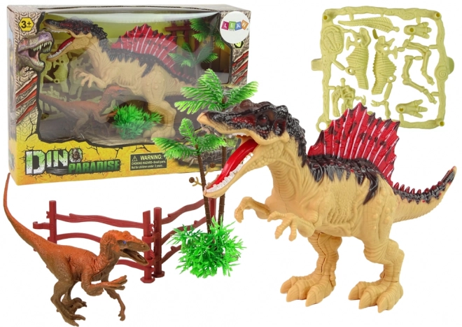 Velká sada kostry dinosaura Jurský park Compsognath Spinosaurus