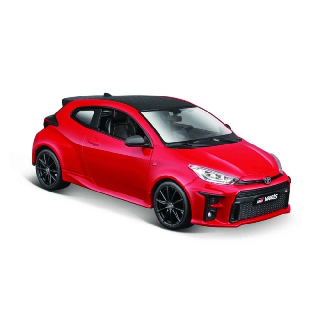 Kovový model Toyota Yaris 2021 červená 1/24