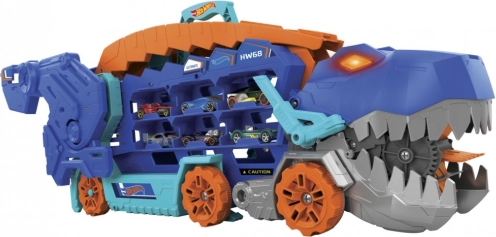 Hot Wheels T-Rex Mega Transporter – dinosauří nosič a závodní dráha