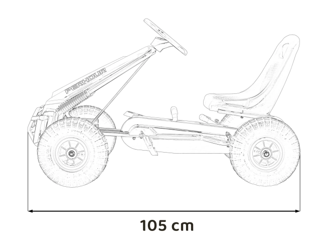 AIR PerHour Pedal Go-Kart – Růžový