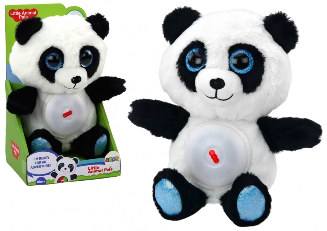 Plyšová panda s noční lampičkou a ukolébavkami 30 cm