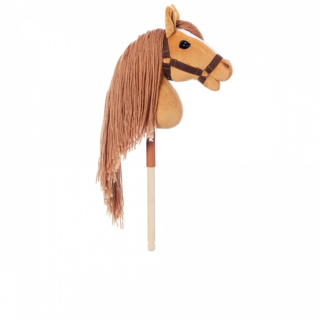 Dřevěný kůň na tyči Hobby Horse HOPPIHORSE Kaštanová hnědá