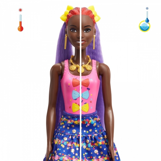 Barbie Color Reveal party styling panenky fialové vlasy