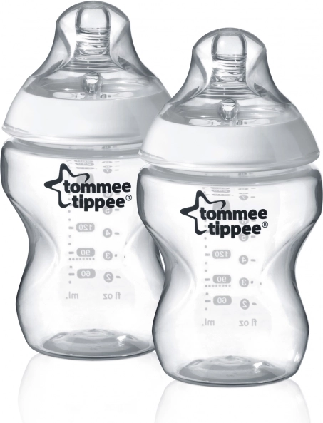 Tommee Tippee Natural Start samosterilizační kojenecká lahev s antikolikovou savičkou, pomalý průtok 260 ml