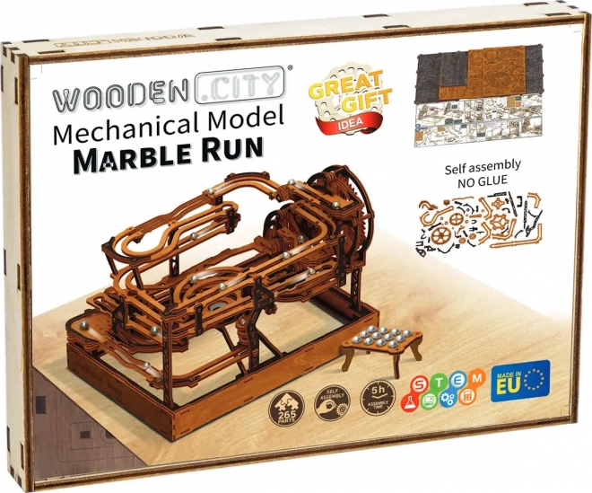 Dřevěná kuličková dráha 3D puzzle