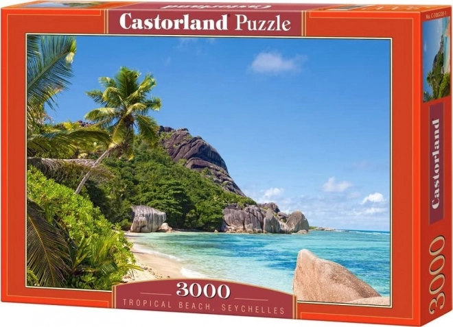 Puzzle Tropická pláž Seychely 3000 dílků