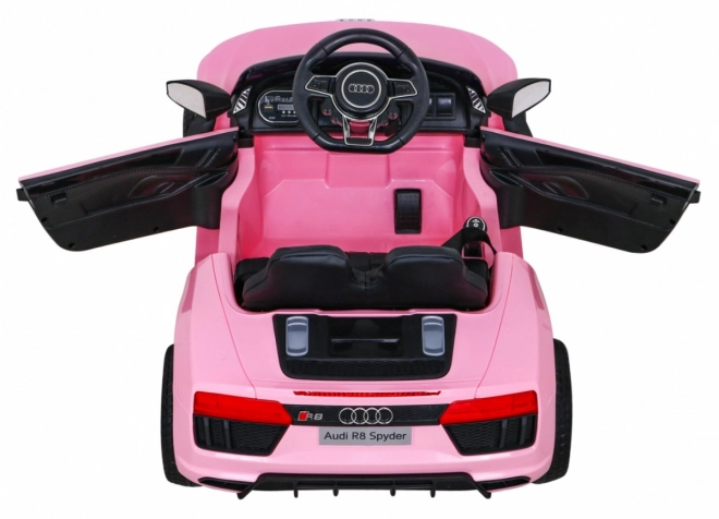Audi R8 na baterie pro děti Růžová + Dálkové ovládání + EVA + Pomalý start + MP3 LED