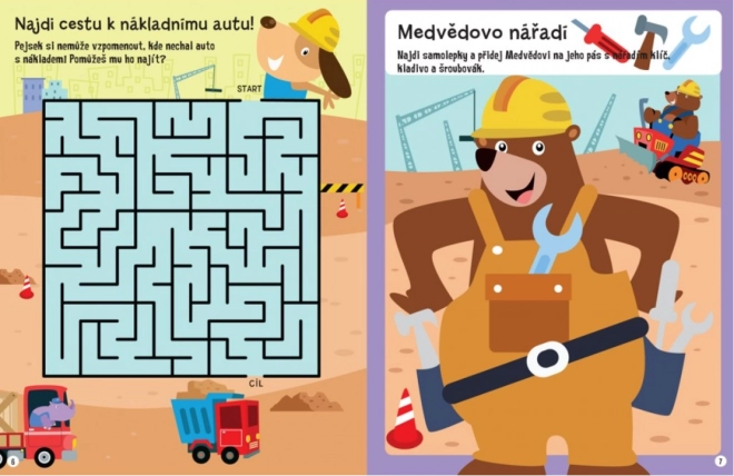 Aktivity se samolepkami - Na stavbě