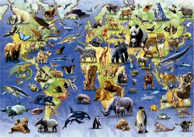 EDUCA Puzzle 100 ohrožených druhů 500 dílků