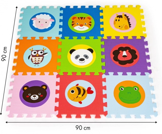 ECOTOYS Pěnové puzzle Zvířecí hlavičky (29x29)