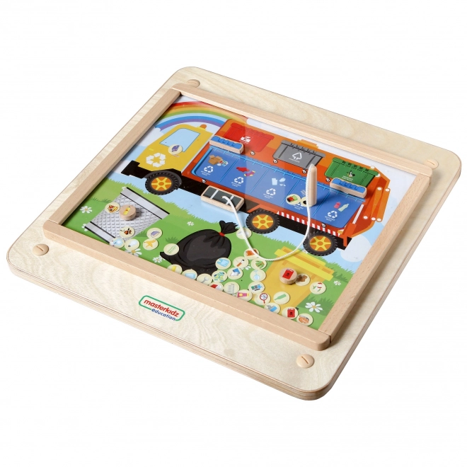 Edukativní tabule pro děti Montessori - Třídění odpadu