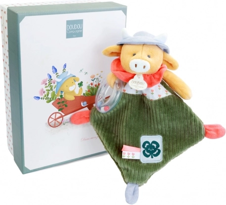 Kravička Aneth s chrastítkem 21 cm - Dárková sada Doudou