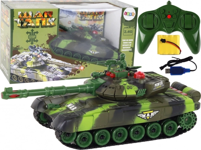 Velký RC vojenský tank 360° s otočnou věží