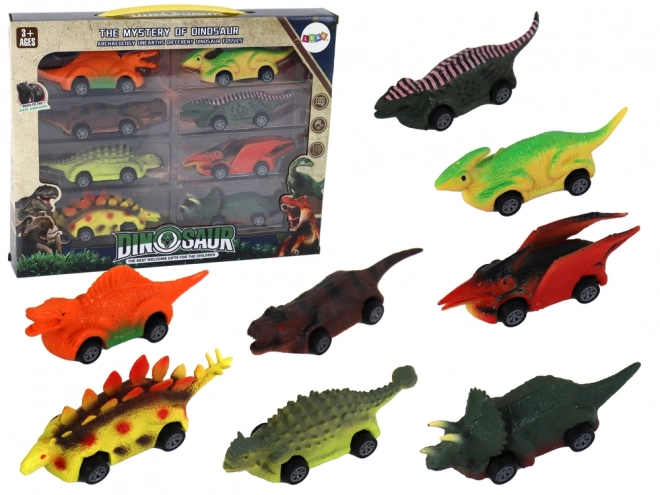 Sada vláčkodráhy Dinosauři barevné 8 kusů