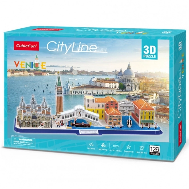 3D puzzle panorama Benátky - 126 dílků