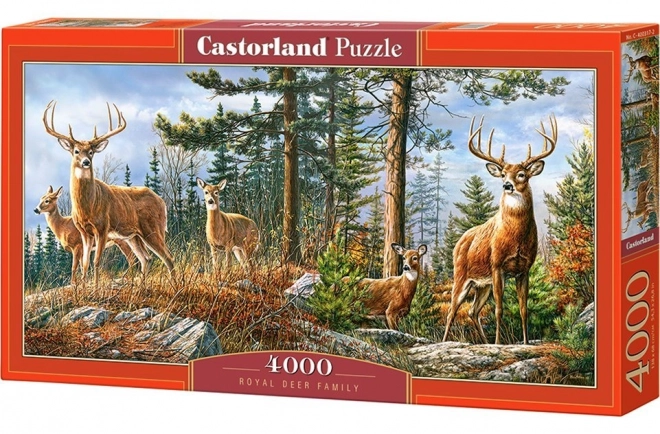 Puzzle 4000 dílků - Královská rodina jelenů