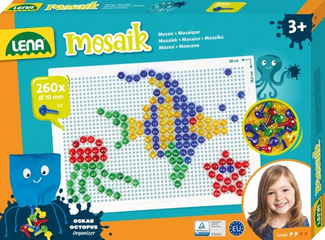 Kreativní mozaika s krystalovými kloboučky 140ks – Mozaika velká, 10 mm transparentní (260 ks)