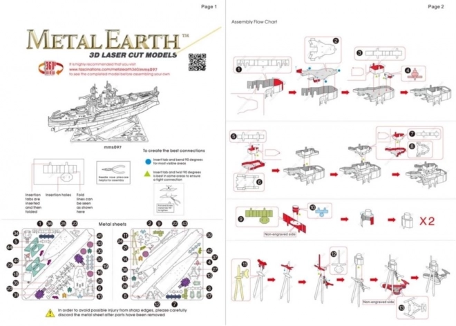 METAL EARTH 3D puzzle USS Arizona