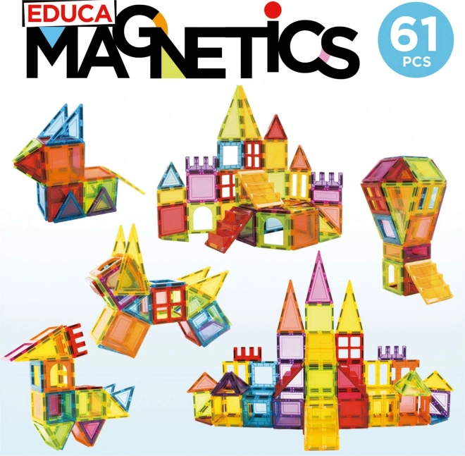 EDUCA Magnetická stavebnice Magnetics 61 díků