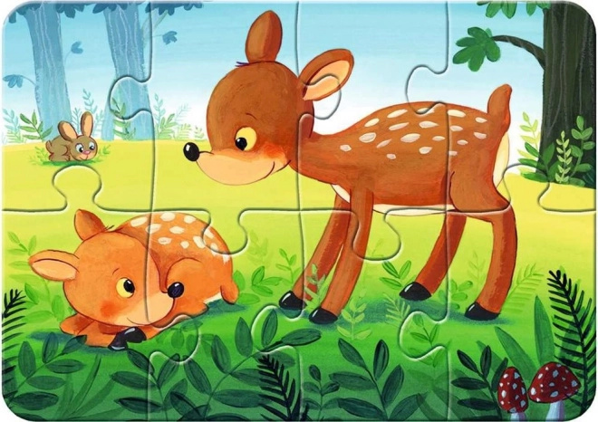 Moje první puzzle lesní zvířátka 4v1
