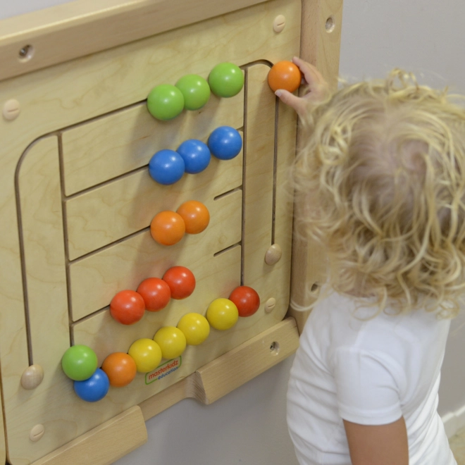 Edukační nástěnná tabule s kuličkami Montessori