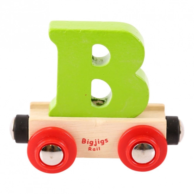Bigjigs Rail Vagónek dřevěné vláčkodráhy - Písmeno B
