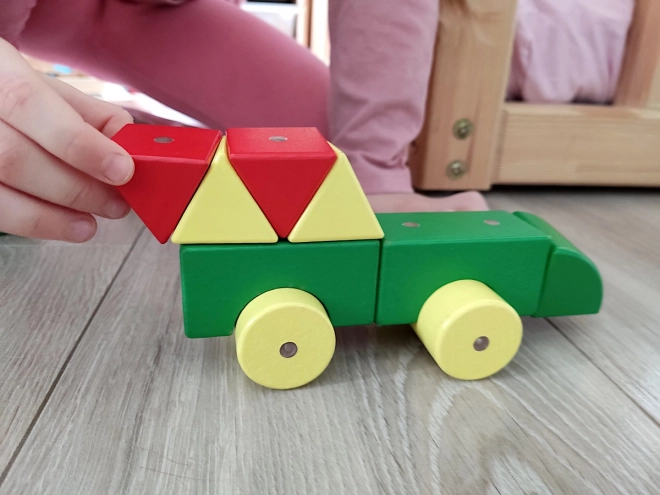Dřevěné magnetické kostky WABI 40 dílů