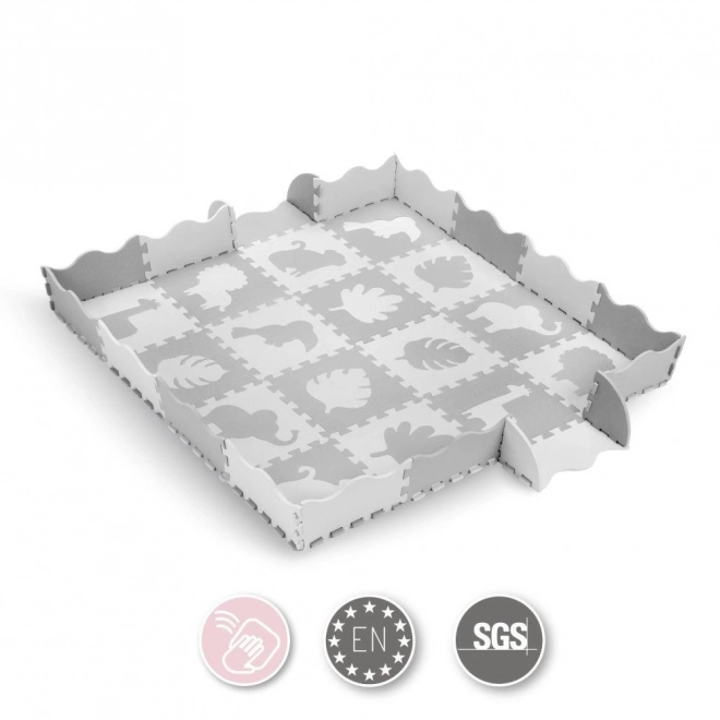 Hrací podložka pěnové puzzle MoMi ZAWI šedá