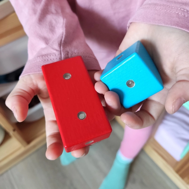Dřevěné magnetické kostky WABI 40 dílů