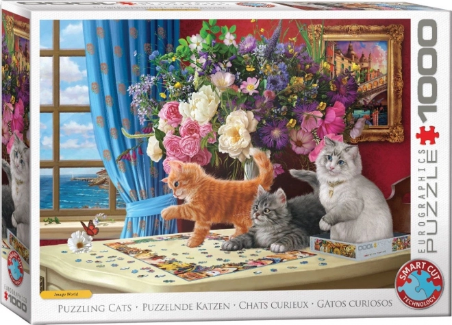 Puzzle složení koťata 1000 dílků