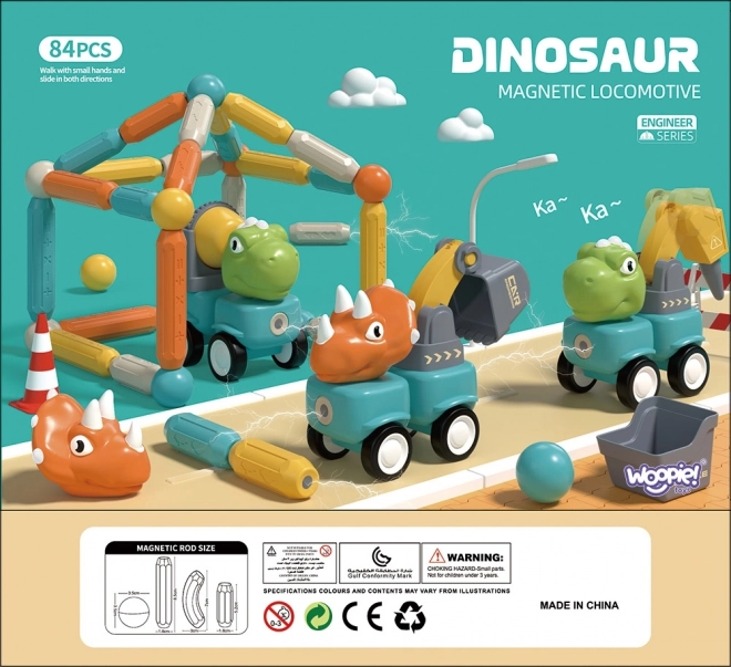 Woopie magnetické kostky dinosauři konstrukční sada