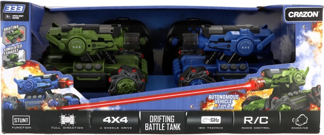 Tanky vypouštějící páru se světlem na dálkové ovládání - 2 kusy