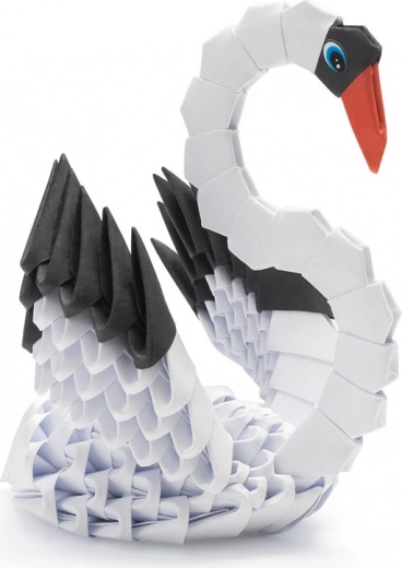 Elegantní 3D dekorace labutě