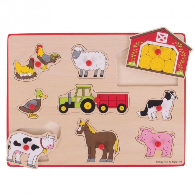 Vkládací puzzle Farmářský statek Bigjigs Toys