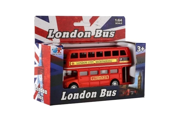Červený patrový autobus Londýn 12 cm