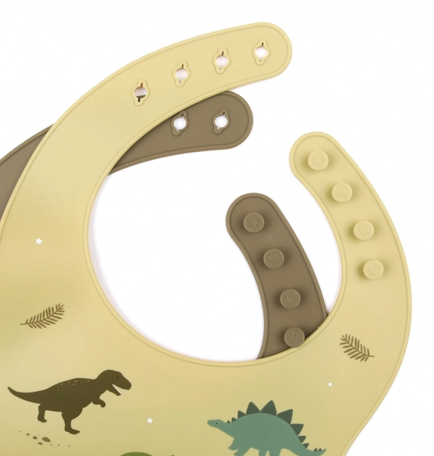Silikonové dětské bryndáky s motivem motýlů – Dinosauři