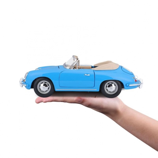 Kovový model Porsche 356B Cabriolet 1961 modrý