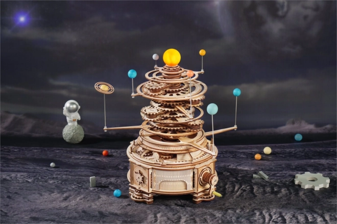 RoboTime 3D dřevěné mechanické puzzle Planetárium