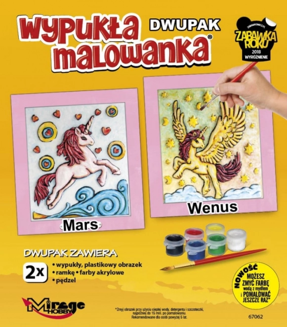 Konvexní malba Dvojité jednorožce Mars-Venuše