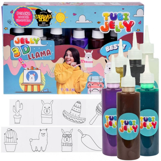 Tubi Jelly kreativní sada Lama 6 barev gelové figurky