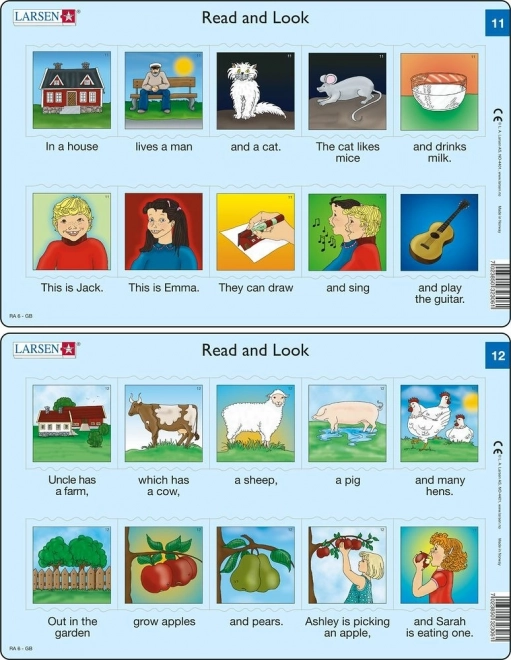 Vzdělávací puzzle angličtina – krátké texty, 10 dílků