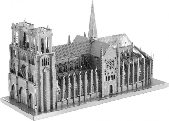 kovový 3D model katedrála notre-dame ICONX